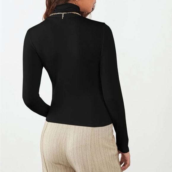 Boho casual high neck fitted top - Picture 5 of 15